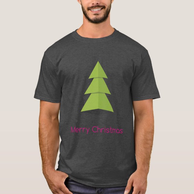 Camiseta Árvore de Papel Feliz de Natal (Frente)