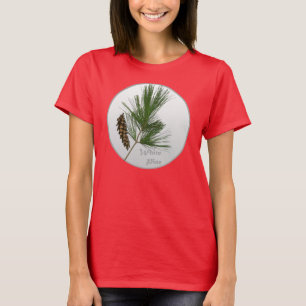 Camiseta Árvore de pinheiro branco
