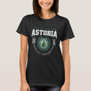 Camiseta Árvore de Pinheiro do Estado de Oregon Astoria OR