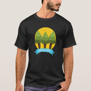 Camiseta Árvore de Plantação de Árvore Dia E A R T H