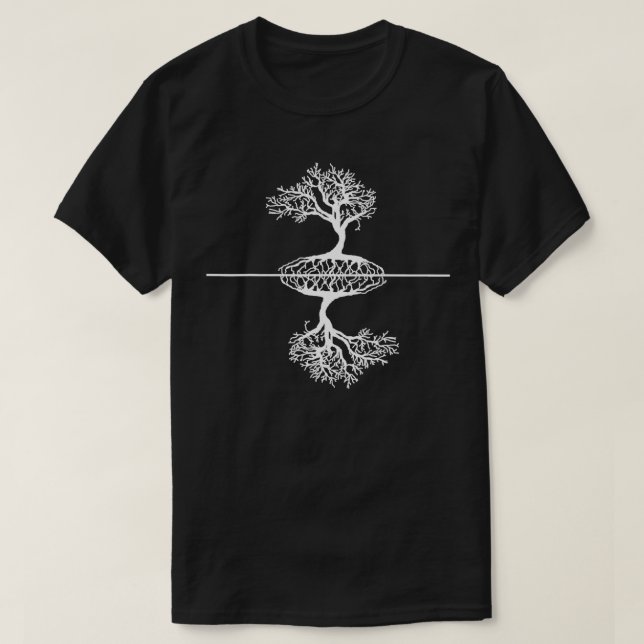 Camiseta Árvore de Reflexão do Artista sobre a Vida (Frente do Design)