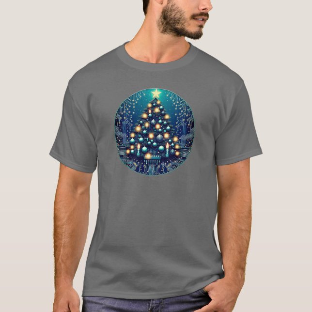 Camiseta Árvore de tecmas: Brilho de feriado de circuito (Frente)