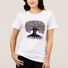 Camiseta Árvore de Vida Mística Espiritual Elegante Gráfico