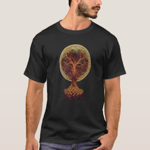 Camiseta Árvore De Vida Yggdrasil Celtic Knotwork Norse Sym