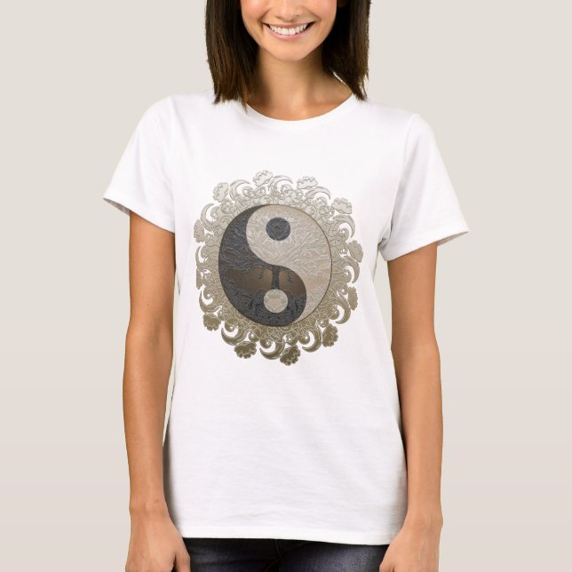 Camiseta Árvore de Yin Yang de vida (Frente)