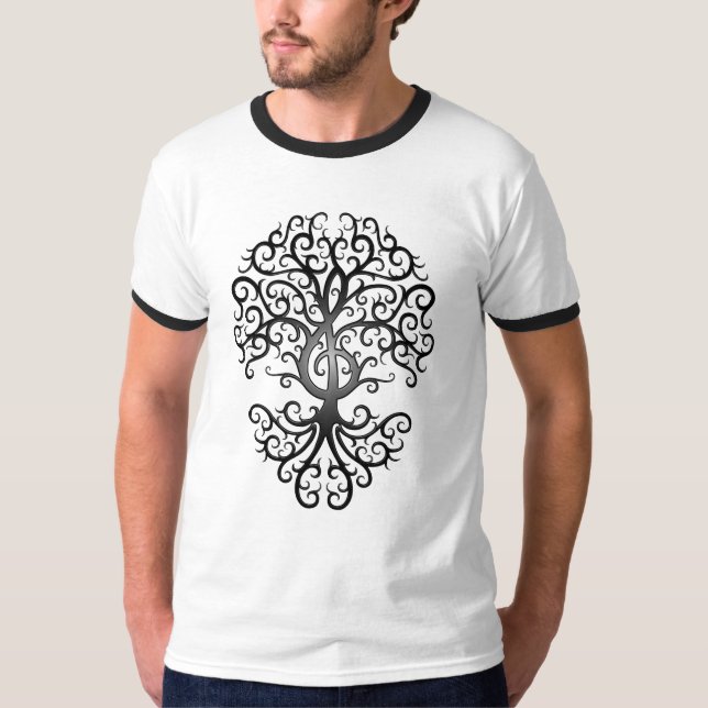 Camiseta Árvore do Clef de triplo (Frente)