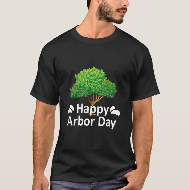 Camiseta Árvore do Dia da Árvore Feliz (Frente)