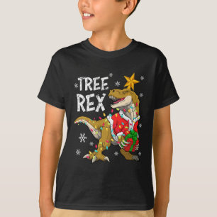 Camiseta Árvore do Dinossauro de Natal Rex Pajamas Homens M