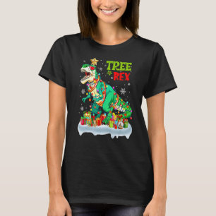 Camiseta Árvore do Dinossauro de Natal Rex Pajamas Men Meni