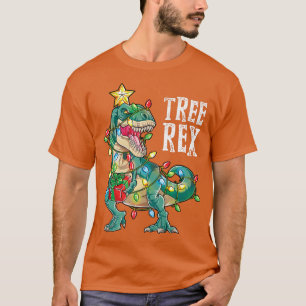 Camiseta Árvore do Dinossauro de Natal Rex Pajamas Men Meni