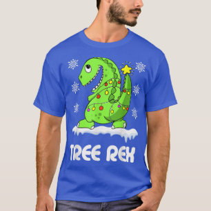 Camiseta Árvore do Dinossauro de Natal Rex Pajamas Men Meni