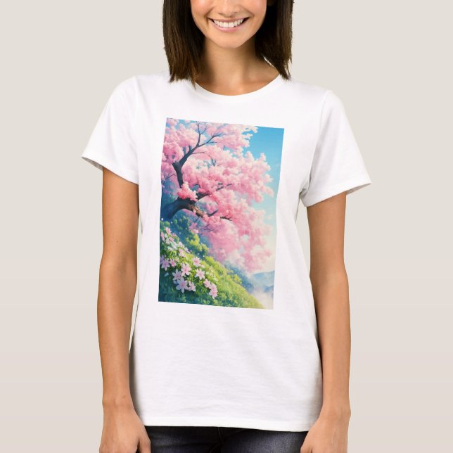 Camiseta Árvore do Flor de Cereja (Frente)