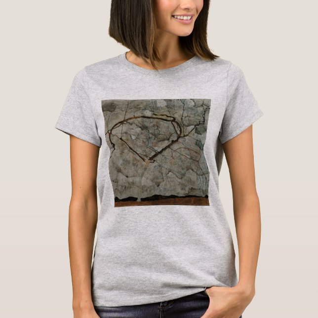 Camiseta Árvore do outono em Movimento por Egon Schiele (Frente)