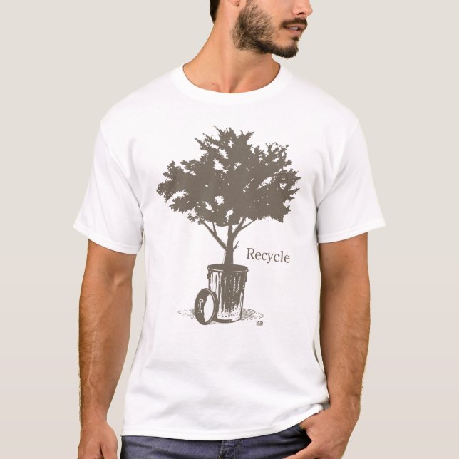 Camiseta Árvore do reciclar (Frente)