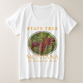 Camiseta Árvore do Território de Montana O Pinho Ponderosa
