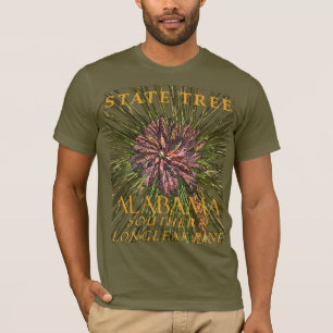 Camiseta Árvore do Território do Alabama O Pinheiro Longlea