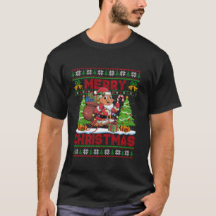 Camiseta Árvore do Xma de Barata Luzes Feias Papais noeis B
