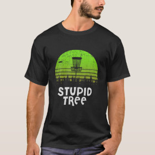 Camiseta Árvore Estúpida Discgolf Funny Disc Golfer Retro