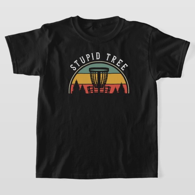 Camiseta Árvore Estúpida do Golf de Disco Engraçado (Postura )