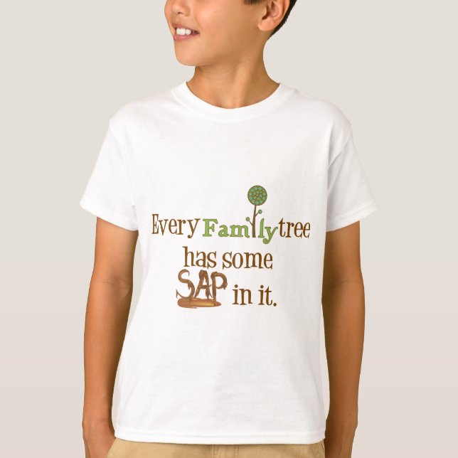 Camiseta Árvore Familiar Engraçado (Frente)