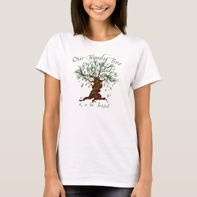 Camiseta Árvore familiar torcida (Frente)