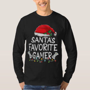 Camiseta Árvore favorita de Natal para jogadores