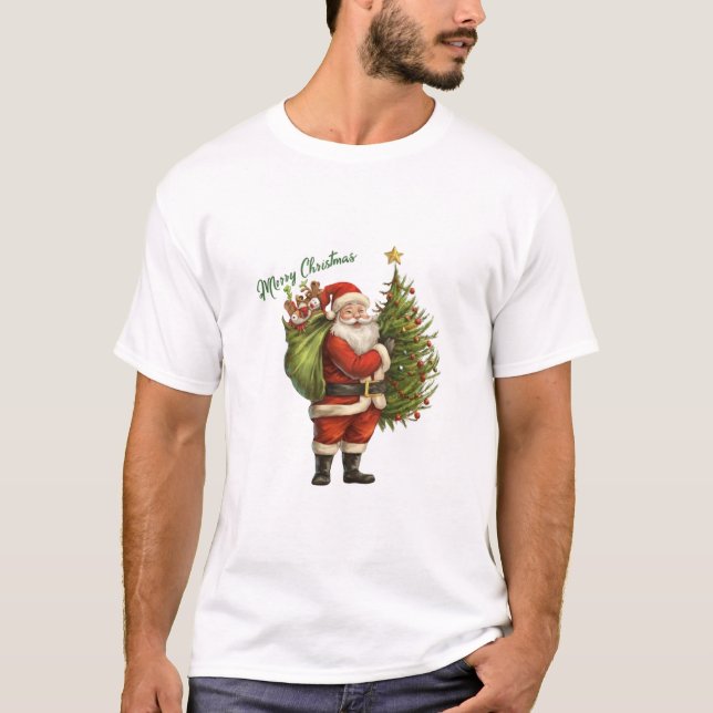 Camiseta Árvore Feliz de Natal (Frente)