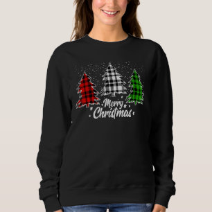 Camiseta Árvore Feliz de Natal Xmas Buffalo Xadrez Vermelho