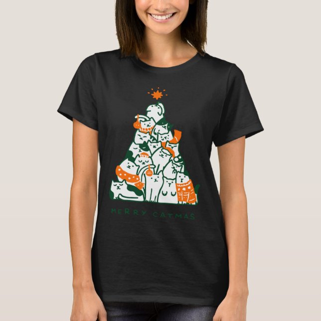 Camiseta Árvore Feliz do Gatnatal (Frente)