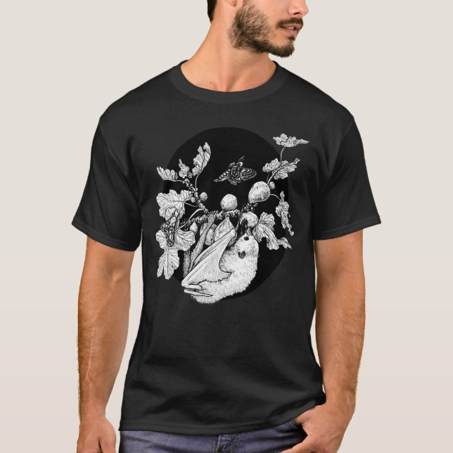 Camiseta Árvore Fig E Bat De Fruta (Frente)