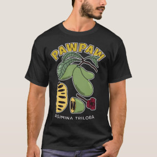 Camiseta Árvore Fruta de Pawpaw Asimina Triloba