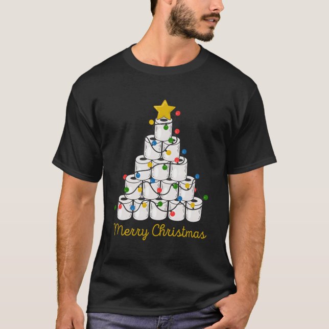Camiseta Árvore Funny Quarantine 2020 De Papel De Banheiro  (Frente)