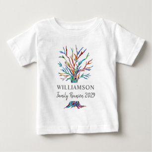 Camiseta Árvore Genealógica Nome Personalizado Reunião de F