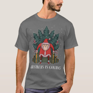 Camiseta Árvore Grumpy Papai Noel Presente Trono Engraçado