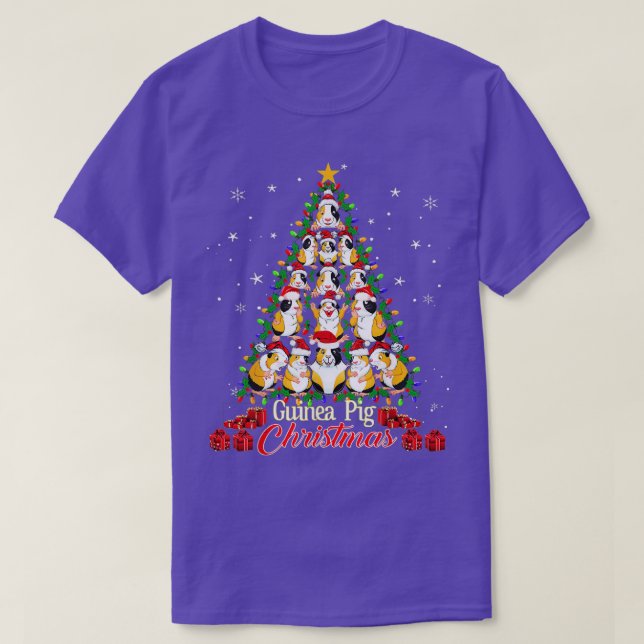 Camiseta Árvore Guiné Pig Natal Guiné Pig Natal Pig Natal (Frente do Design)