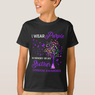 Camiseta Árvore I Veste Memória Roxa Da Sobredosagem Irmão 