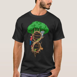 Camiseta Árvore infinita de DNA vital ambiente de biologia