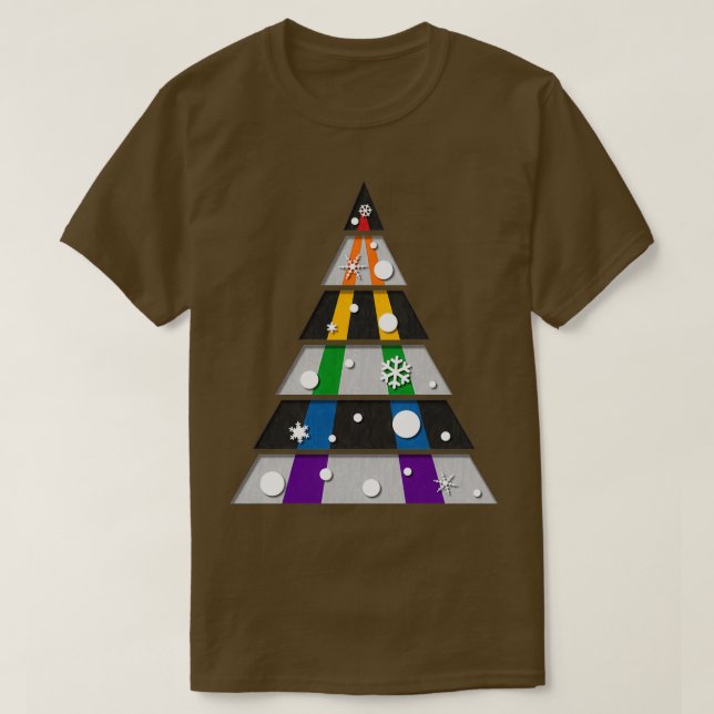 Camiseta Árvore LGBT Ally Xmas (Frente do Design)