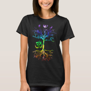 Camiseta Árvore Lua da Fase de Vida Om Chakra Gift