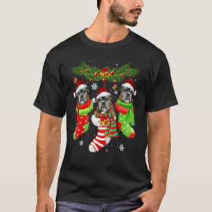Camiseta Árvore Meias de Natal Leve Xmas Santa Hat