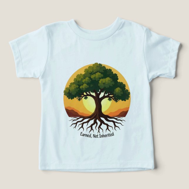 Camiseta Árvore Motivacional Raia Camisa-T de Toddler (Design frontal)