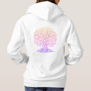 Camiseta Árvore Multicolorida da Vida Gráfico Espiritual Un