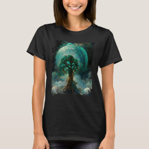 Camiseta Árvore Mundial de Yggdrasil, Árvore Mundial da Pin