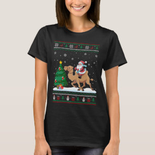 Camiseta Árvore Natal Feia Luz Papais noeis Xmas Andando Ca
