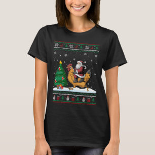 Camiseta Árvore Natal Feia Luz Papais noeis Xmas Pintinho A