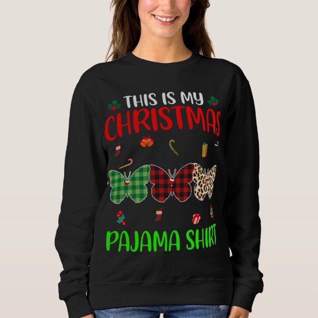 Camiseta Árvore Natal Pajama Borboleta Sobrevoada Animais X (Frente)