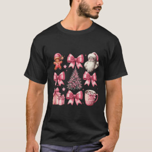Camiseta Árvore natalícia Arco de coquetéis cor-de-rosa
