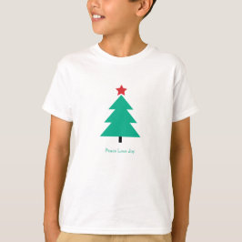 Camiseta Árvore natalícia Paz personalizável Joia do Amor