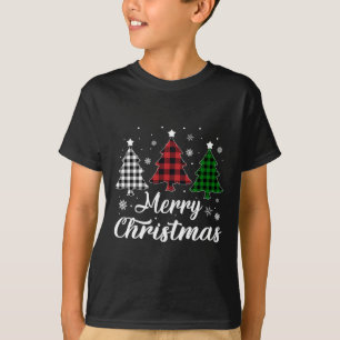 Camiseta Árvore natalícia Xmas Buffalo Xadrez Vermelho Bran