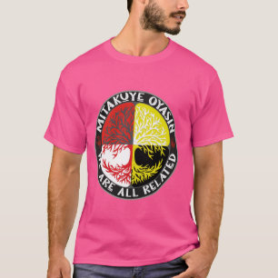 Camiseta Árvore Nativa Americana de Rodas Medicinais - Mita
